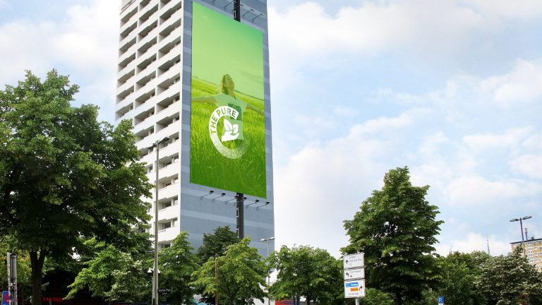 blowUP media goes green: air-purifying, PVC-free and climate-neutral Giant Posters